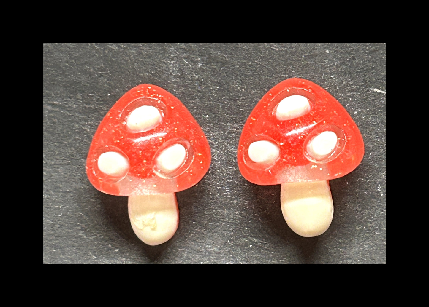 Mushroom stud earrings