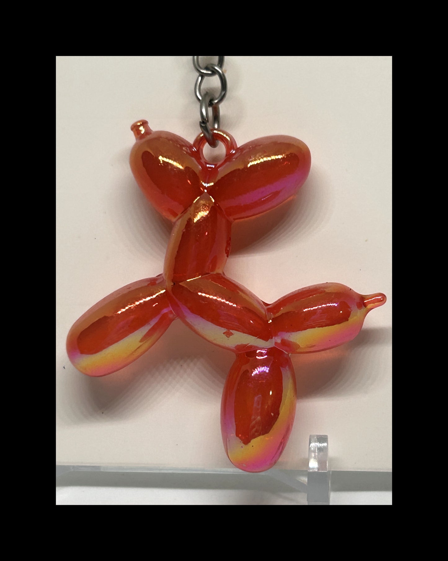 Milky balloon dog keychains