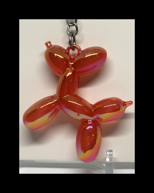 Milky balloon dog keychains
