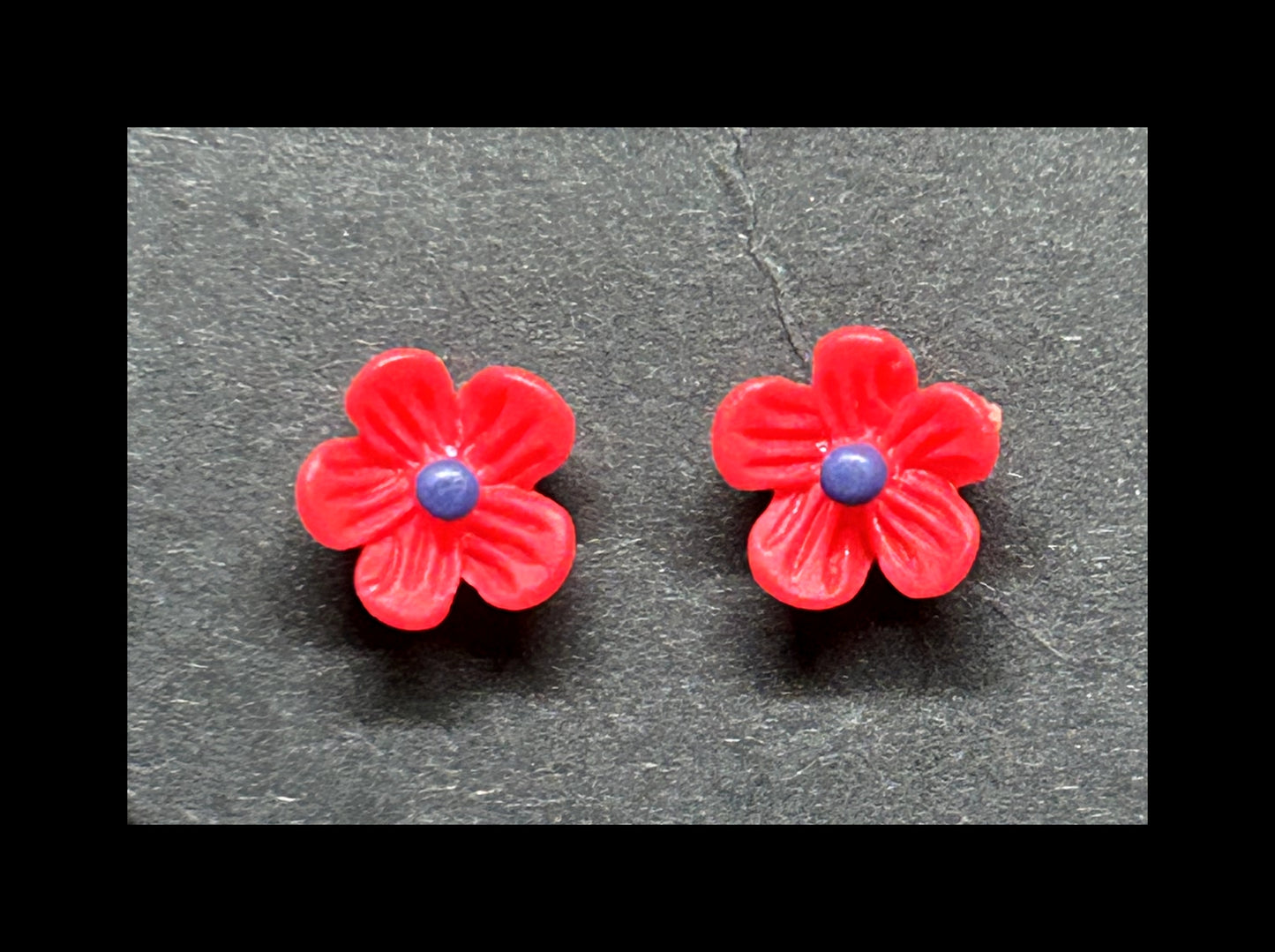 Misc floral stud earrings