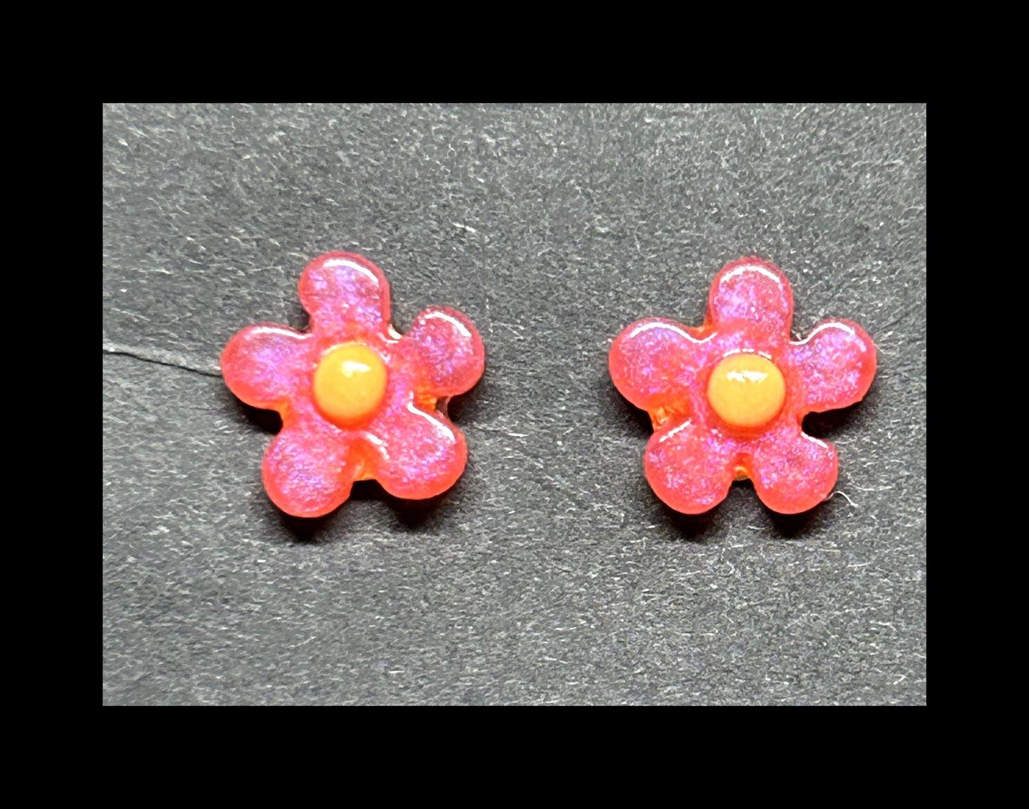 Misc floral stud earrings