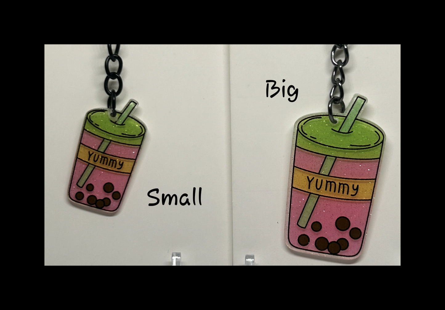 Acrylic boba keychains