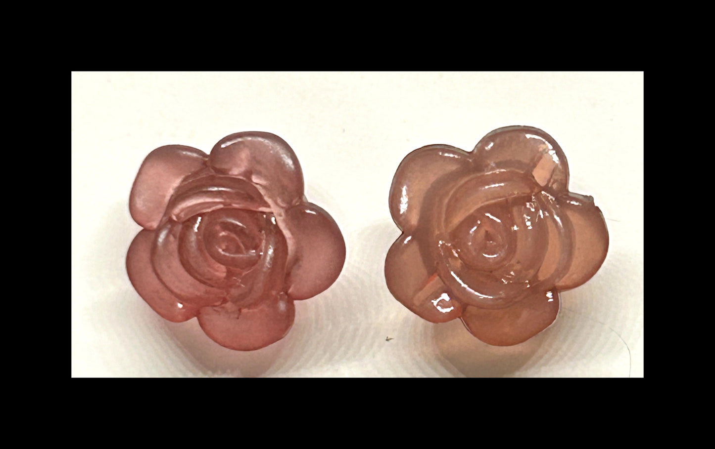 Purple rose stud earrings