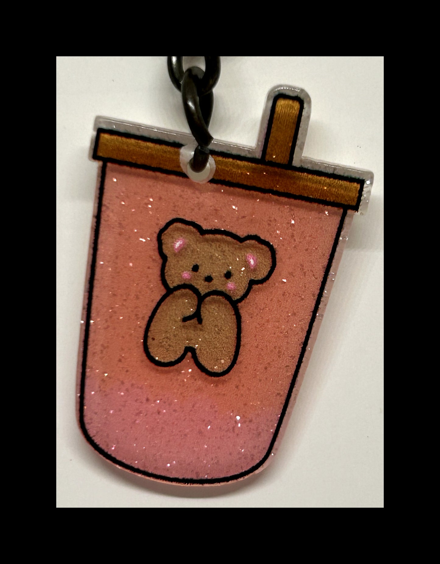 Acrylic boba keychains