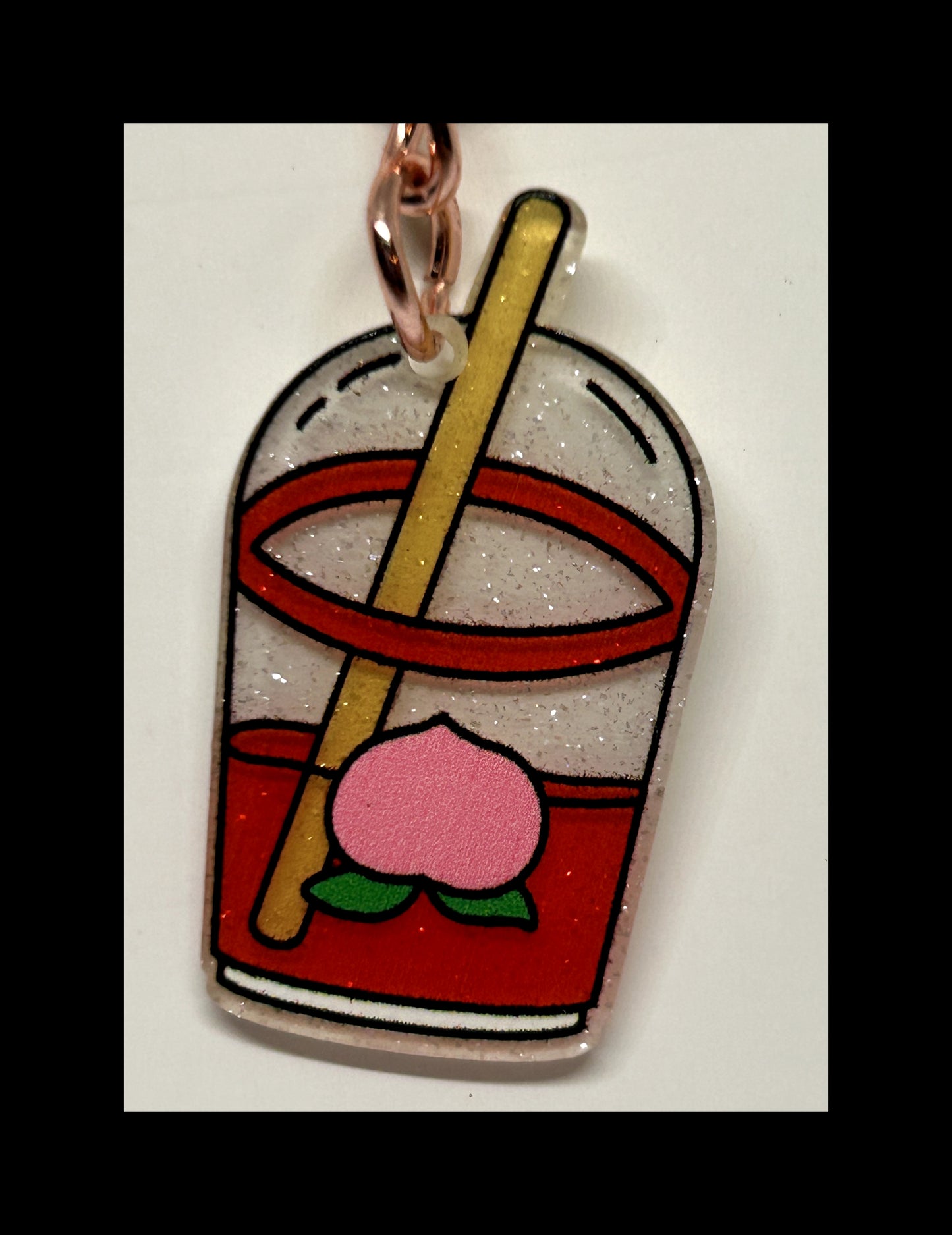 Acrylic boba keychains
