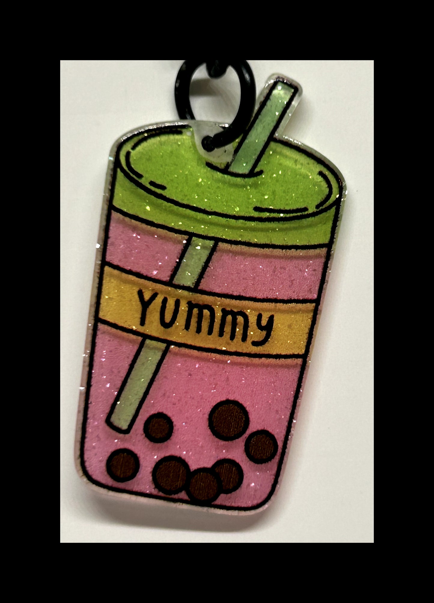 Acrylic boba keychains