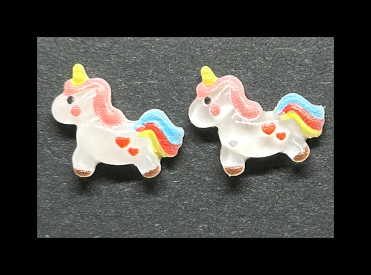 Unicorn stud earrings