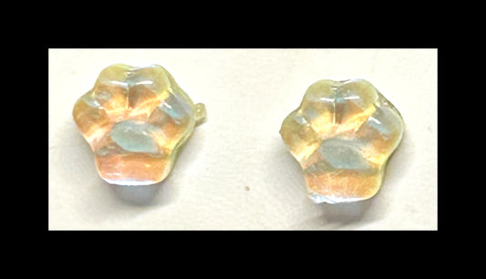 Pastel paw stud earrings