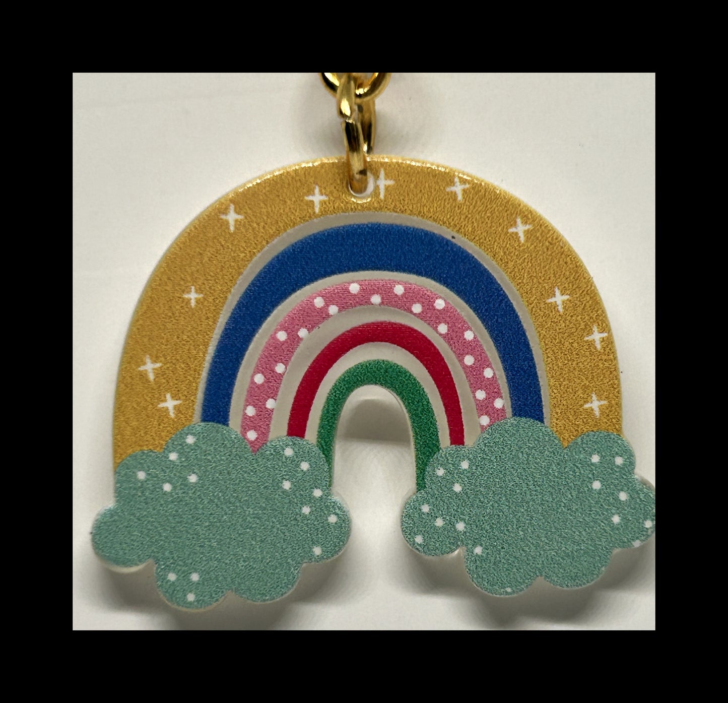 Acrylic rainbow keychains