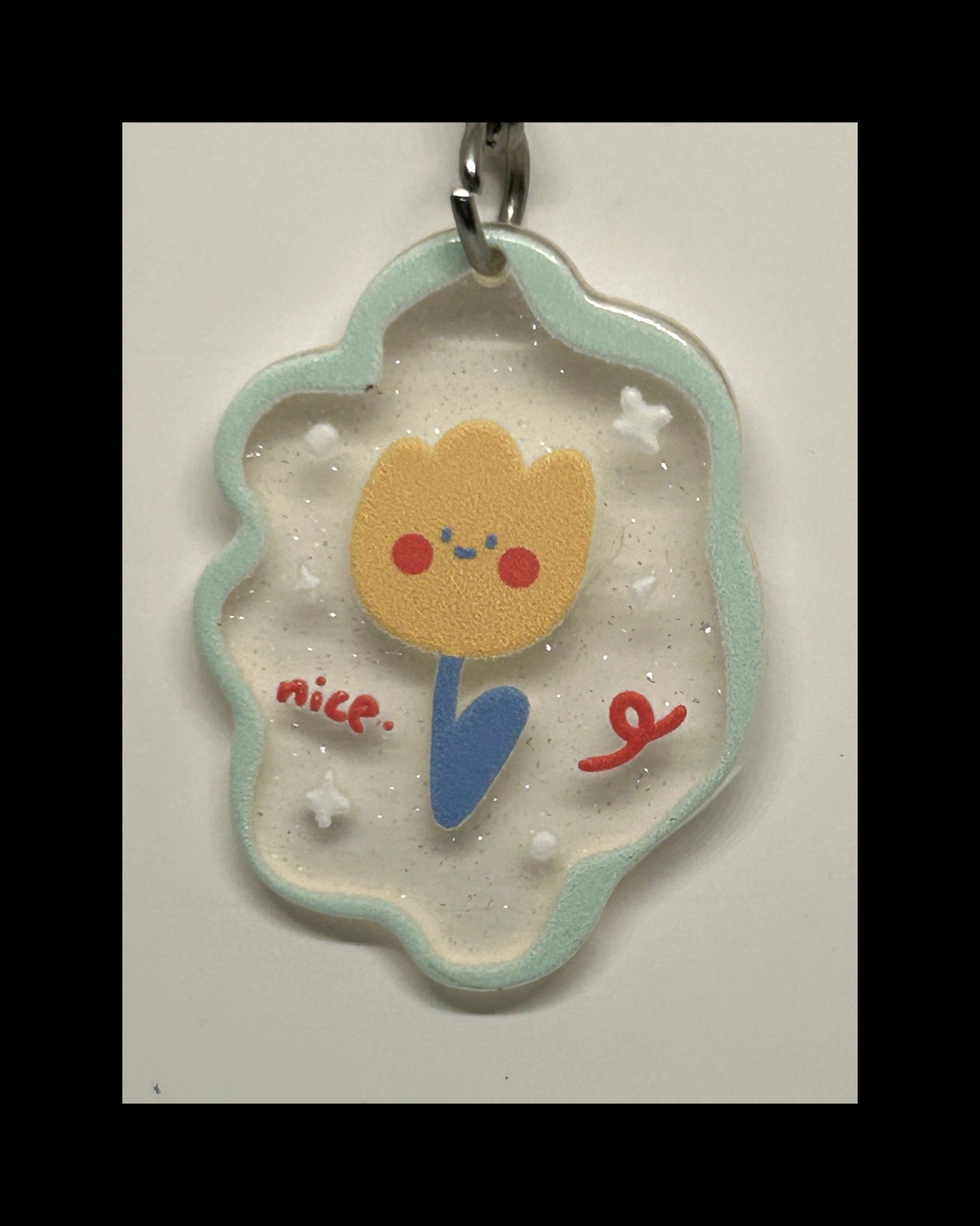 Acrylic flower keychains