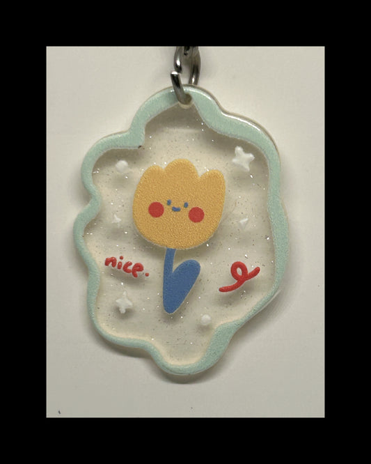 Acrylic flower keychains